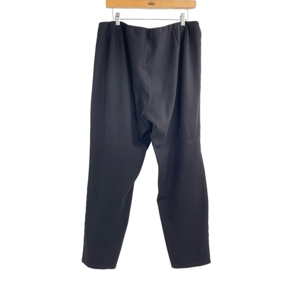 Eileen Fisher Black Pull On Elastic Waist Casual Pants Womens Size 2X Comfort - Picture 3 of 9